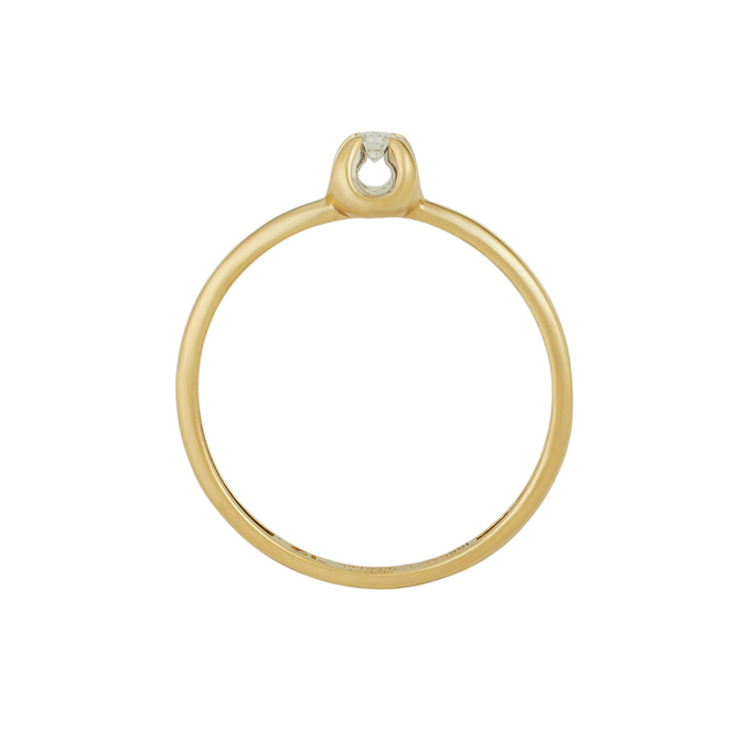 Кольцо из золота 585 пробы c бриллиантом, Л 1912 0286 за 18320