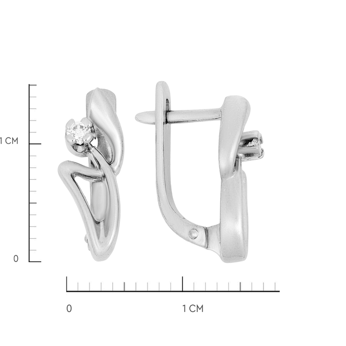 Серьги из золота 585 пробы c бриллиантами, Ц О007 1591 за 43920