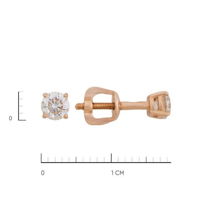 Серьги из золота 585 пробы с бриллиантами, Л 0911 6319 за 69100
