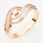 Кольцо из комбинированного золота 585 пробы c 13 бриллиантами Л08053043 фото 1