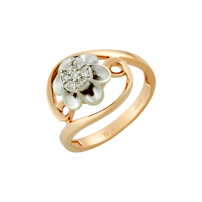 Кольцо из золота 585 пробы c бриллиантами, Л 2415 4462 за 59200