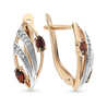 Серьги из золота 585 пробы c фианитами