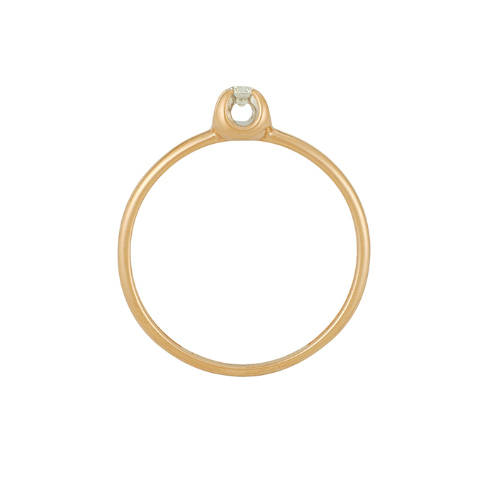 Кольцо из золота 585 пробы c бриллиантом, Л 7601 6408 за 16720