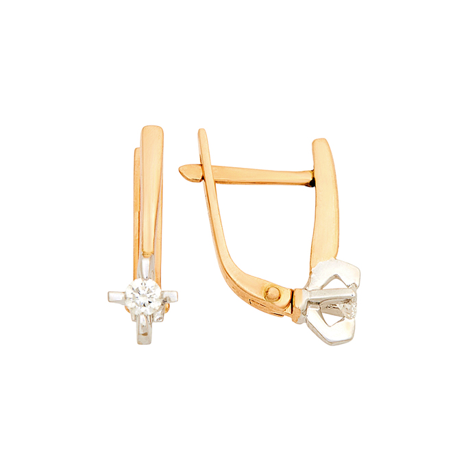 Серьги из золота 585 пробы c бриллиантами, Ц О007 0766 за 51920