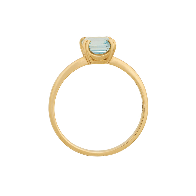 Кольцо из золота 585 пробы c аквамарином, Л 2812 2412 за 48800