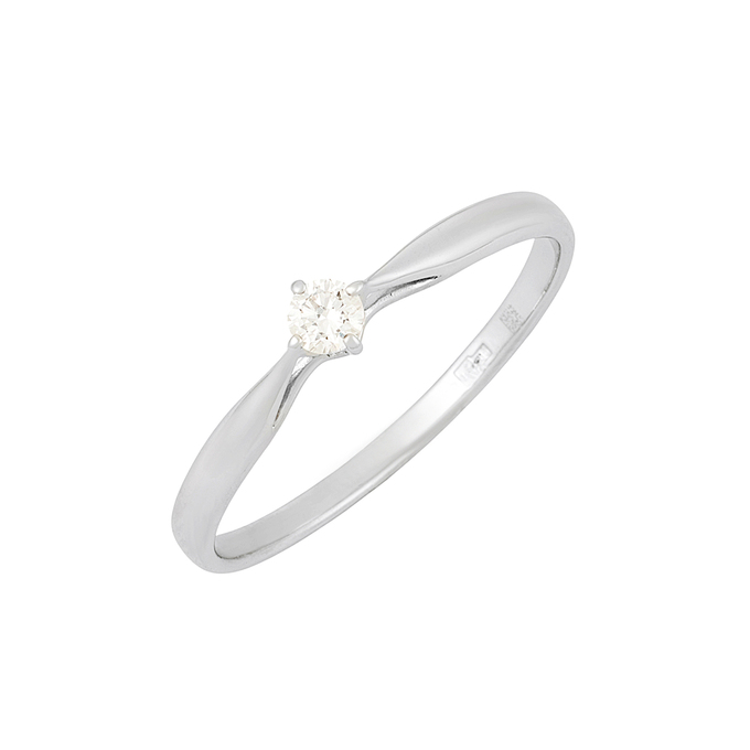 Кольцо из золота 585 пробы c бриллиантом, Л 5406 2514 за 17520