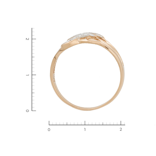 Кольцо из красного золота 585 пробы c 8 фианитами, Л54053072 за 21920