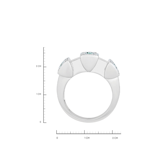 Кольцо из золота 750 пробы c изумрудами и бриллиантами, Л 2811 5841 за 224000