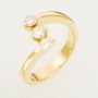 Кольцо из желтого золота 750 пробы c 3 бриллиантами Л29018970 фото 1