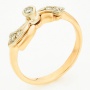 Кольцо из комбинированного золота 585 пробы c 5 бриллиантами Л39100129 фото 1