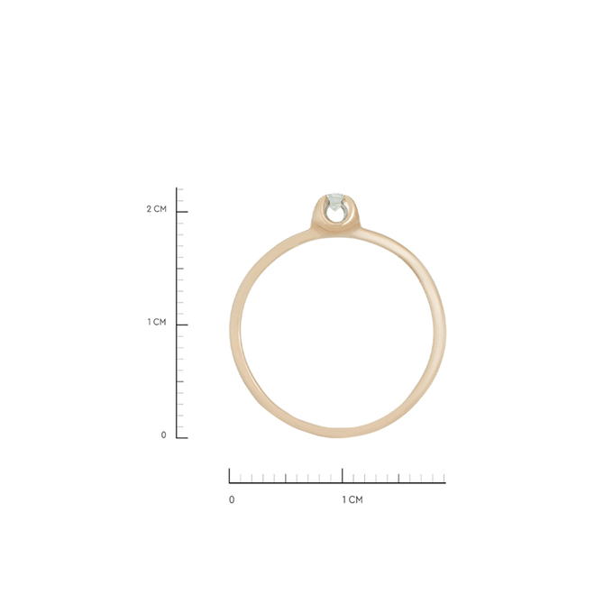 Кольцо из золота 585 пробы c бриллиантом, Л 4508 1359 за 17200