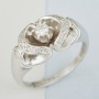 Кольцо из белого золота 585 пробы c 19 бриллиантами Л36050458 фото 1