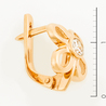 Серьги из красного золота 585 пробы c фианитами