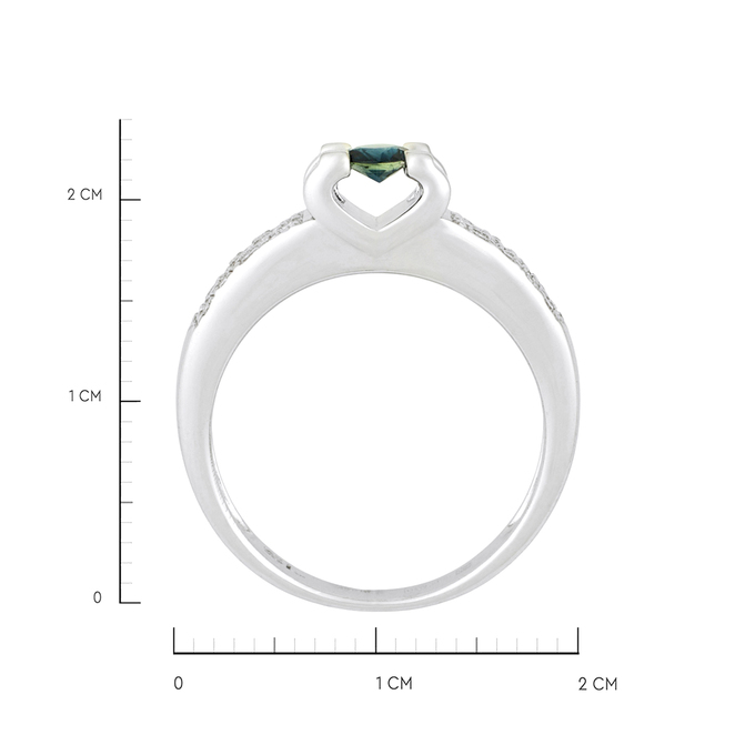 Кольцо из золота 585 пробы c сапфиром и бриллиантами, Л 7502 7741 за 51360