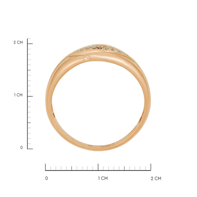Кольцо из золота 585 пробы c бриллиантами, Л 7502 9204 за 33520