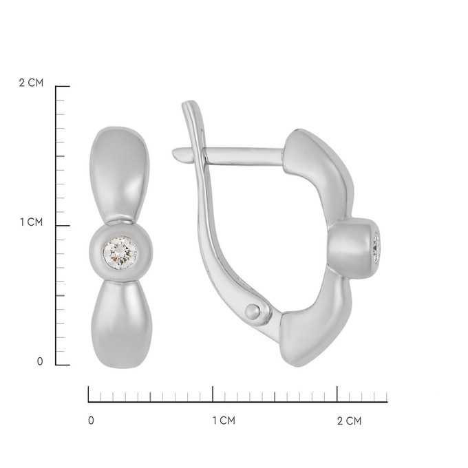 Серьги из золота 585 пробы c бриллиантами