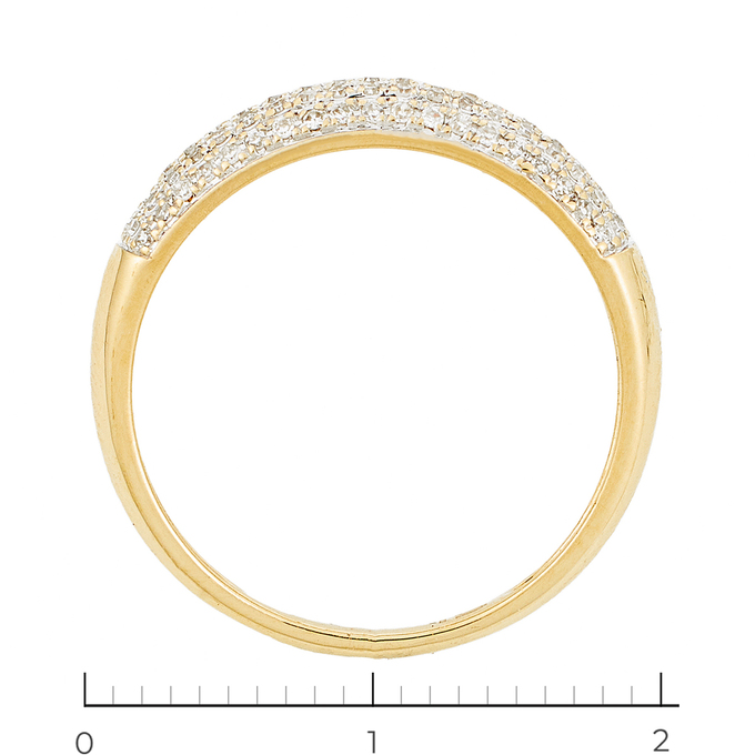 Кольцо из золота 585 пробы c 95 бриллиантами, Л 0910 3719 за 23120