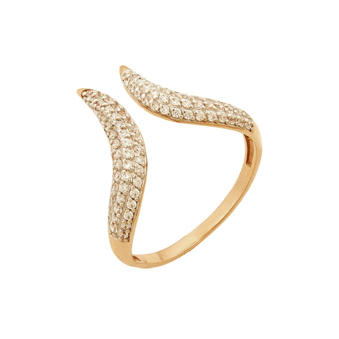 Кольцо из золота 585 пробы c фианитами, Л 2509 0734 за 27600