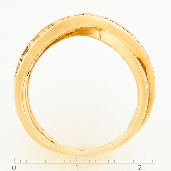 Кольцо из желтого золота 585 пробы c 22 бриллиантами, Л19096642 за 72000