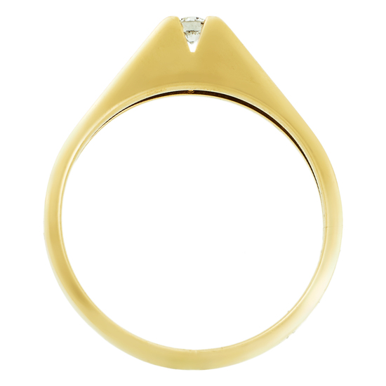 Кольцо из желтого золота 750 пробы c 1 бриллиантом, Л08082203 за 17450