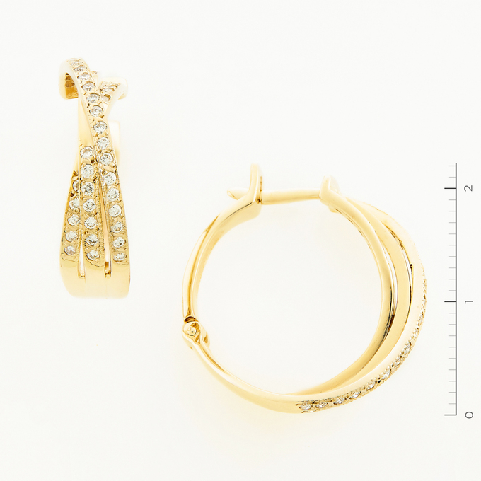 Серьги из золота 750 пробы c бриллиантами, Л 0910 2768 за 102000