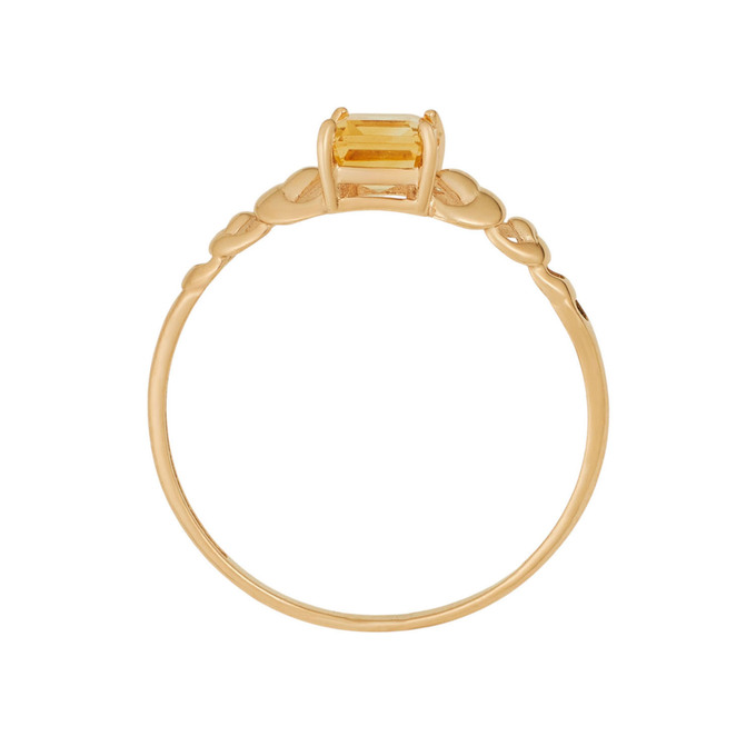 Кольцо из золота 585 пробы c цитрином