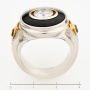 Кольцо из комбинированного золота 750 пробы c 41 бриллиантами и 1 агатом Л28076212 фото 4