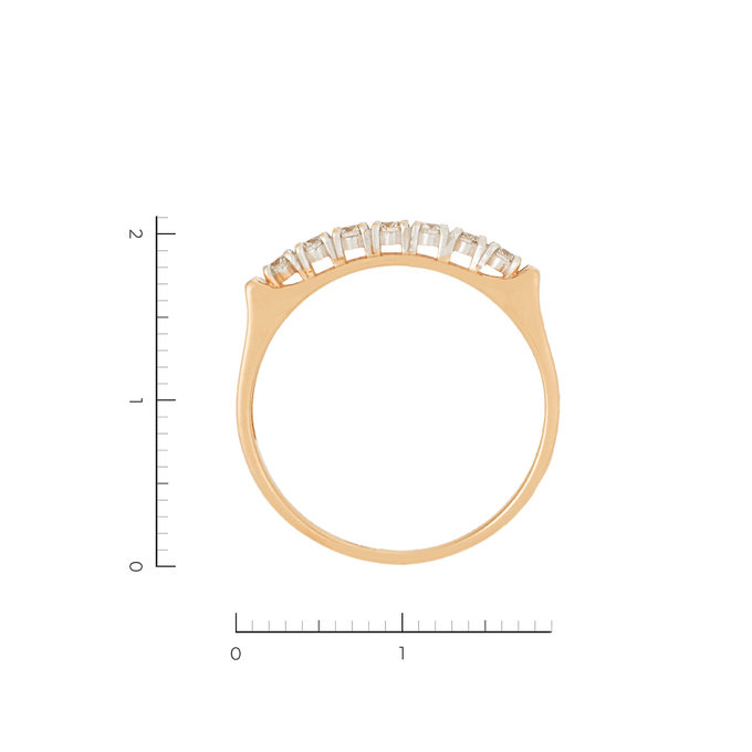 Кольцо из золота 585 пробы c 7 бриллиантами, Л 5703 2717 за 18000