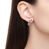 Серьги из золота 585 пробы c 16 топазами