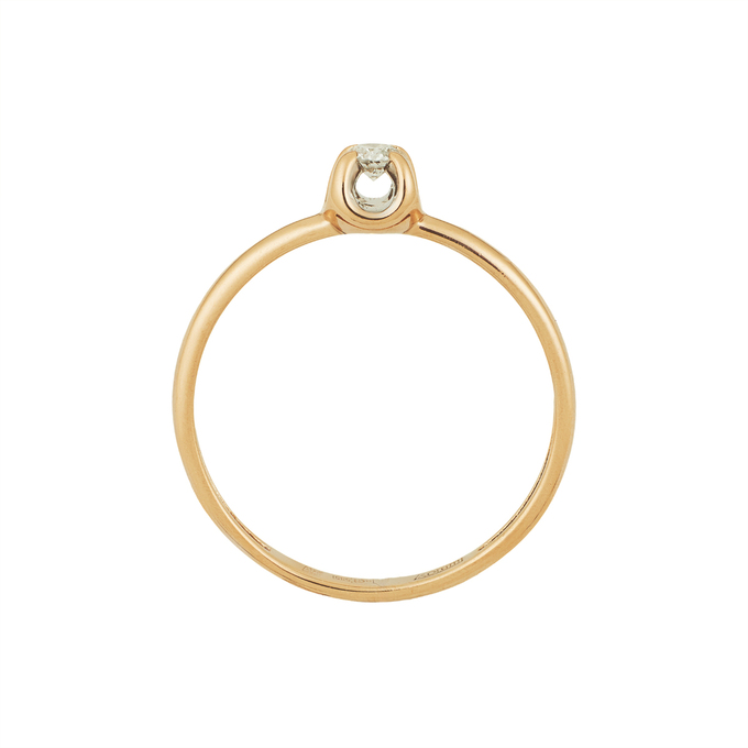 Кольцо из золота 585 пробы c бриллиантом, Л 5406 2153 за 17200