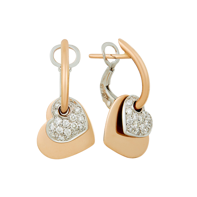 Серьги из золота 750 пробы c бриллиантами, Ц О007 1182 за 105000