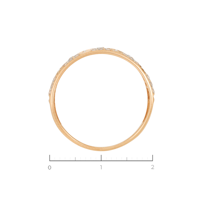 Кольцо из золота 585 пробы c 30 фианитами, Л 2414 6606 за 14160