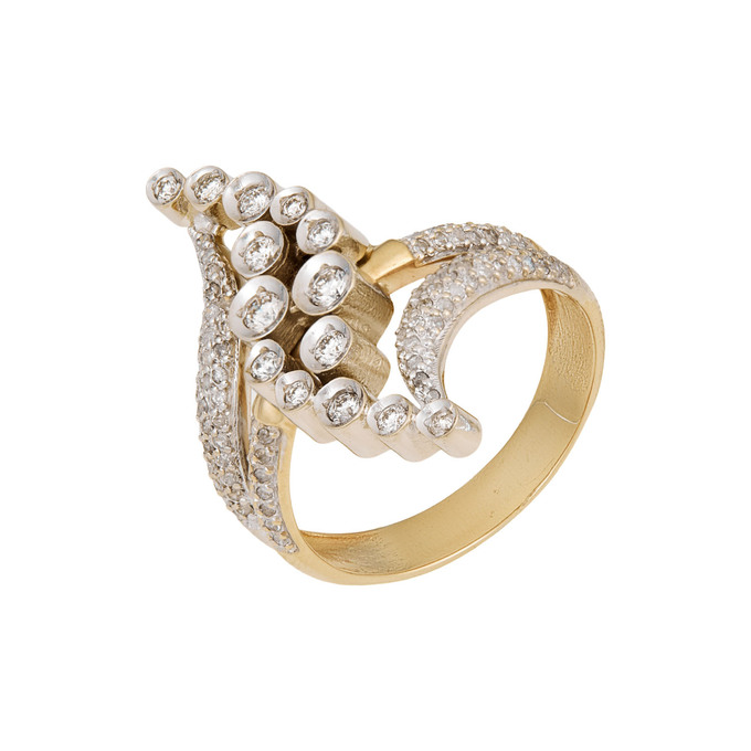 Кольцо из золота 585 пробы c бриллиантами, Л 6001 8858 за 62000