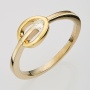 Кольцо из комбинированного золота 585 пробы c 1 бриллиантом Л43013751 фото 1