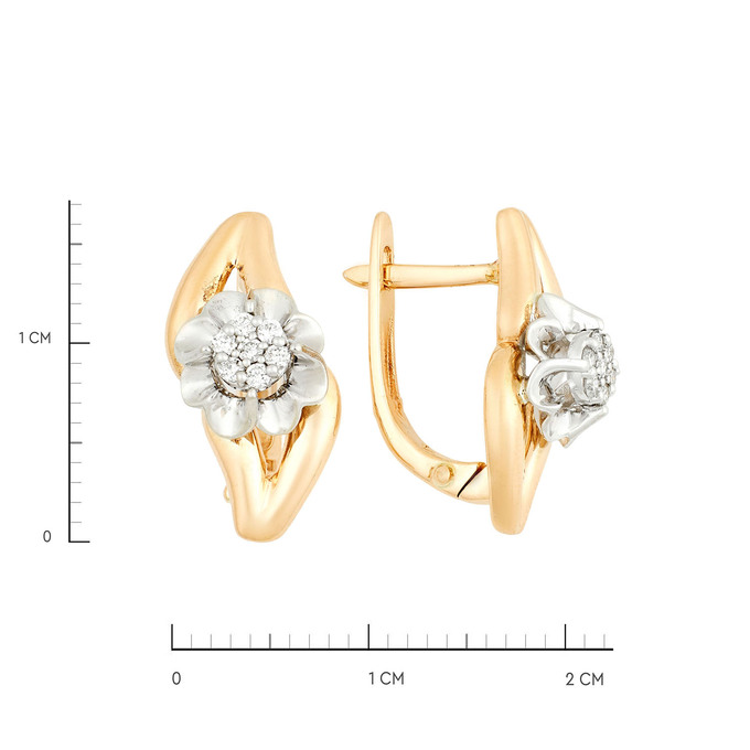 Серьги из золота 585 пробы с бриллиантами, Л 3507 4331 за 51200