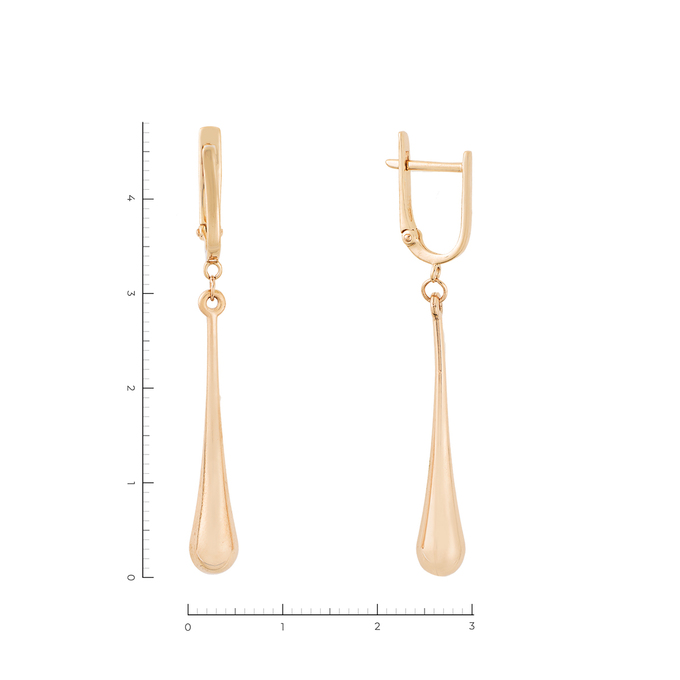 Серьги из красного золота 585 пробы