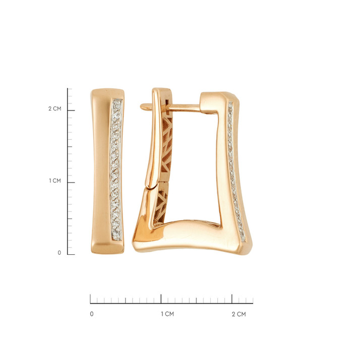 Серьги из золота 585 пробы с бриллиантами, Л 5208 4252 за 62200
