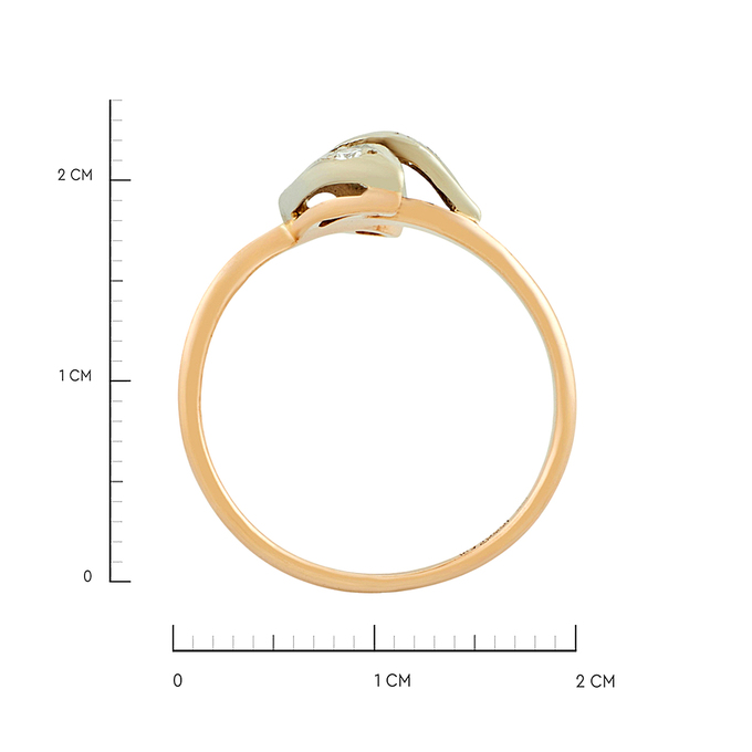 Кольцо из золота 585 пробы c бриллиантами, Л 3507 1816 за 33740