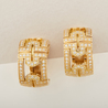 Серьги из желтого золота 750 пробы c 184 бриллиантами