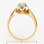 Кольцо из комбинированного золота 583 пробы c 1 бриллиантом Л41056918 фото 4