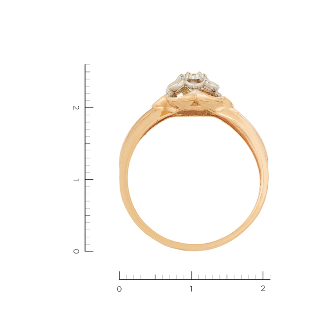 Кольцо из золота 585 пробы c 7 бриллиантами, Л 2810 0152 за 24720