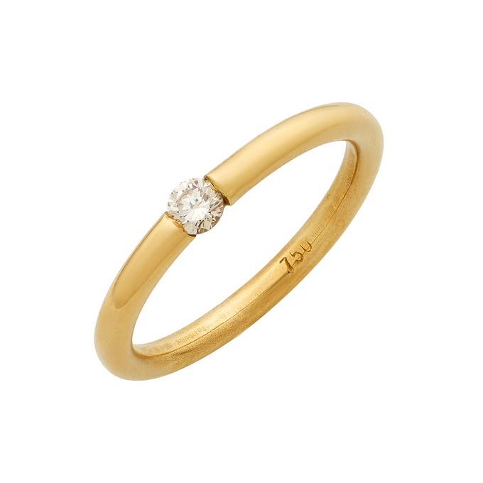 Кольцо из золота 750 пробы c бриллиантом, Л 2811 6657 за 46000