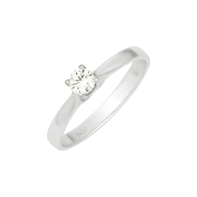 Кольцо из золота 585 пробы c бриллиантом