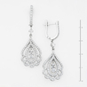 Серьги из белого золота 750 пробы c 156 бриллиантами