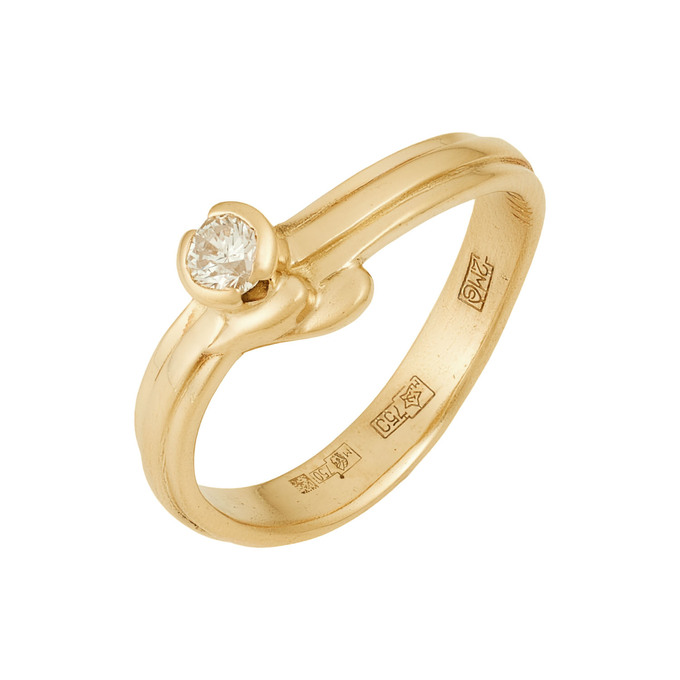 Кольцо из золота 750 пробы c бриллиантом, Л 1615 8949 за 65200