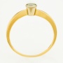 Кольцо из комбинированного золота 585 пробы c 1 бриллиантом Л09078467 фото 2