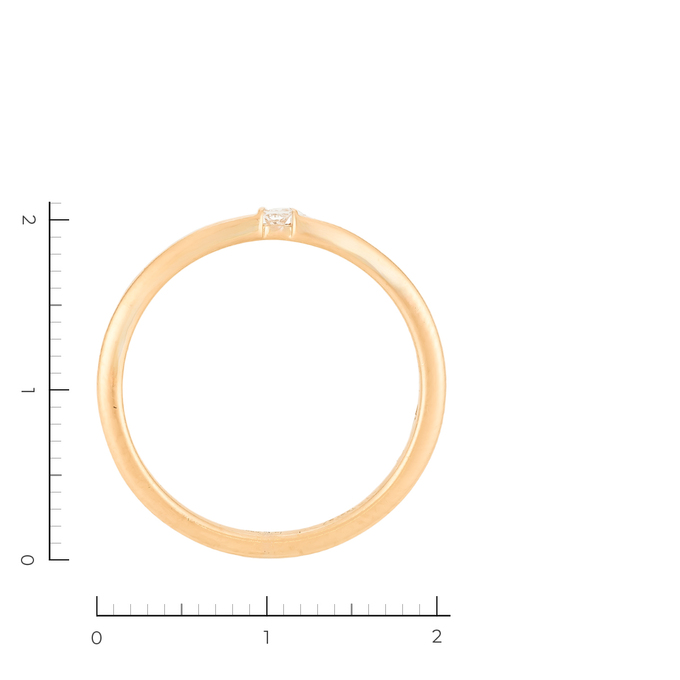 Кольцо из золота 585 пробы c 1 бриллиантом