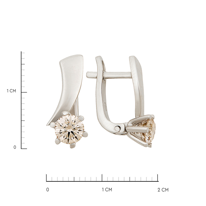 Серьги из золота 750 пробы c бриллиантами, Л 2810 7765 за 189000