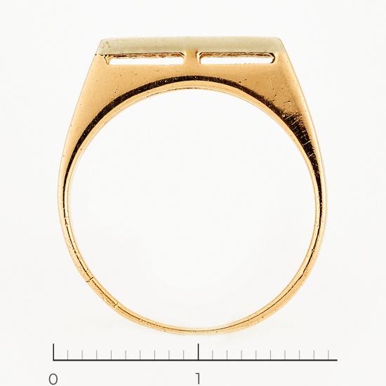 Кольцо из комбинированного золота 585 пробы c 6 бриллиантами, Л47085702 за 14100