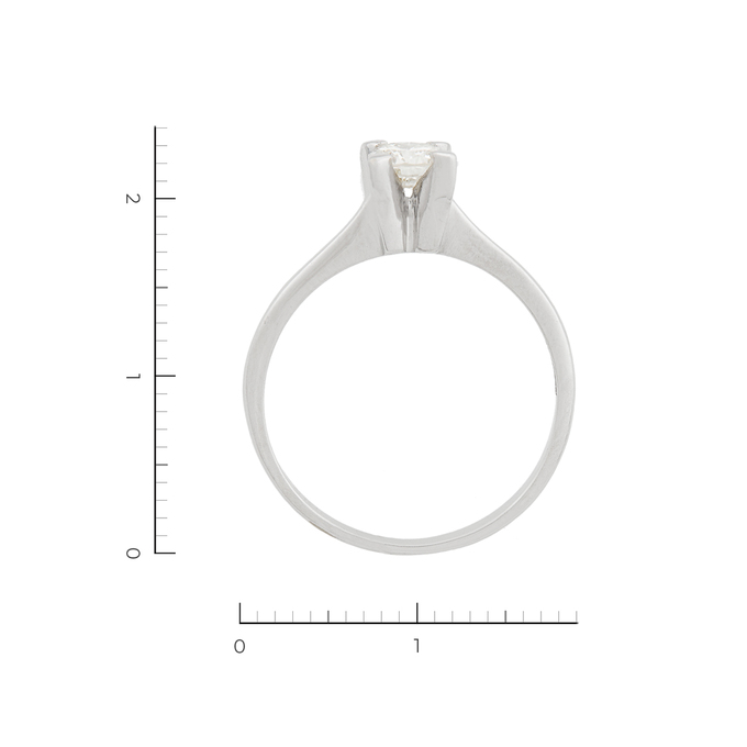 Кольцо из белого золота 585 пробы c 1 бриллиантом, Л 2809 6476 за 80000